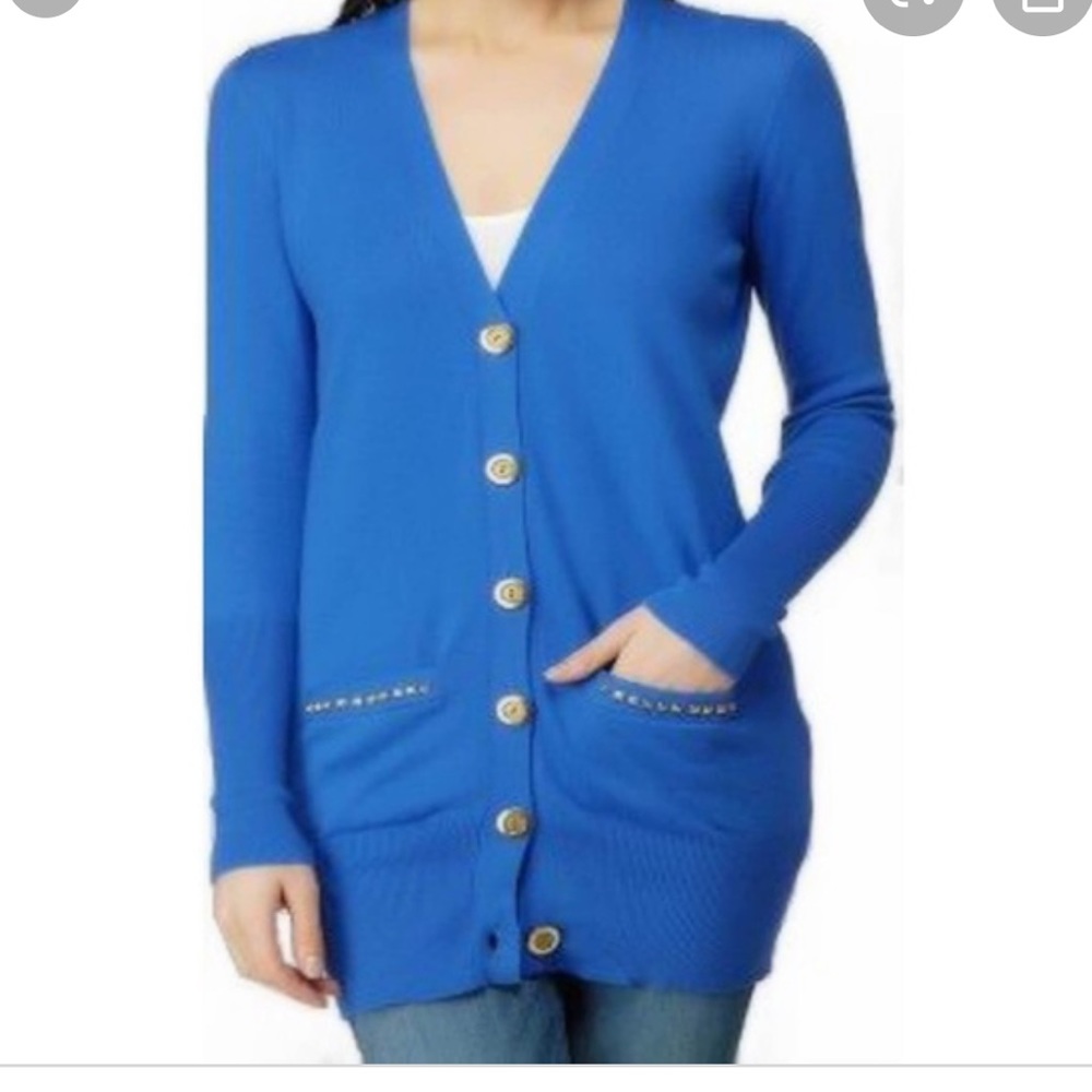 Literature Noir Cobalt Blue Cardigan